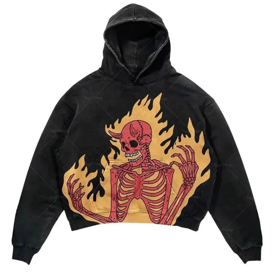 Punk Wind Ninja Printed Hoodies.
