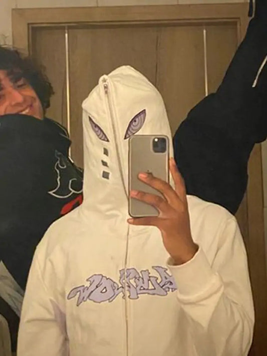 Grunge Graphic Print Hoodie.