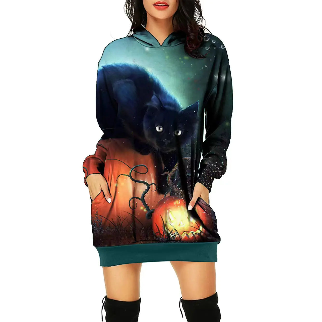 Women’s Halloween Print Dress | Spooky Party Outfit