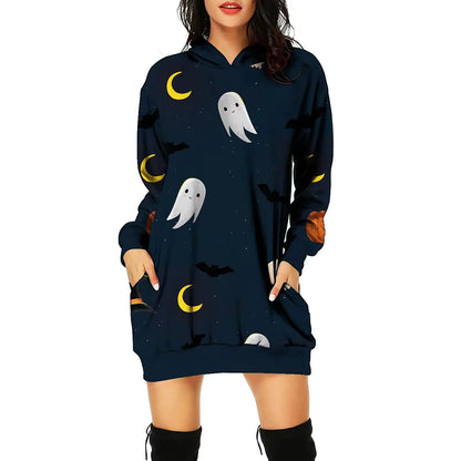 Women’s Halloween Print Dress | Spooky Party Outfit