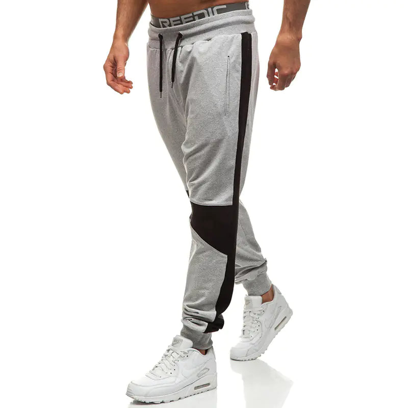 Color Block Men's Hoodie and Jogger Set for Sports.