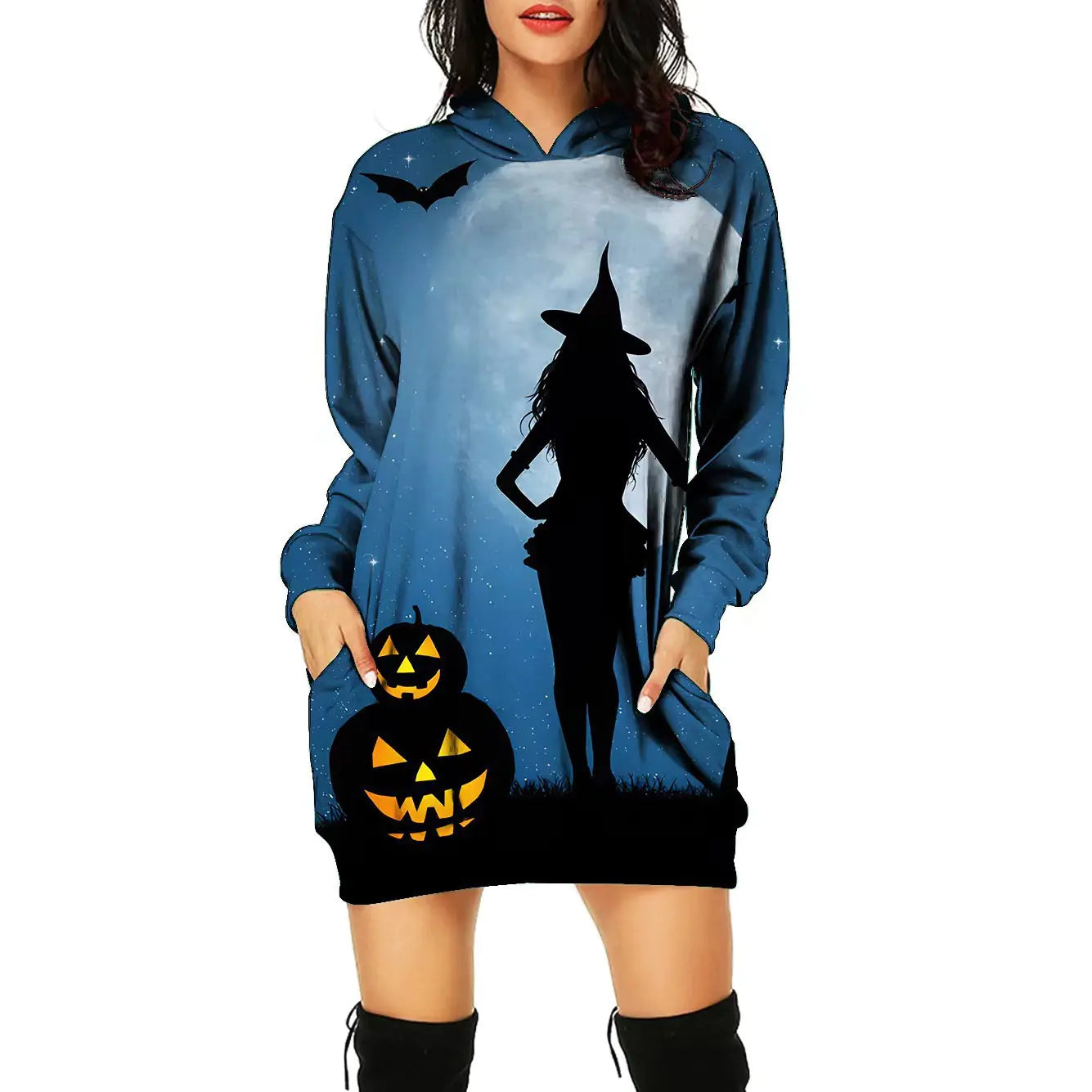 Women’s Halloween Print Dress | Spooky Party Outfit