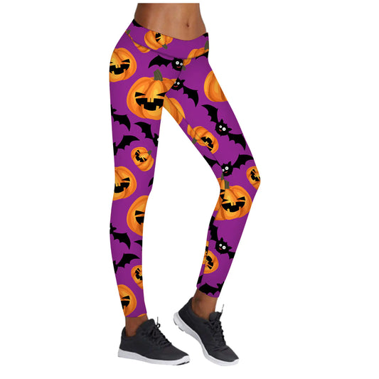 Women’s Halloween Leggings | Printed Yoga Pants for Fitness & Fall