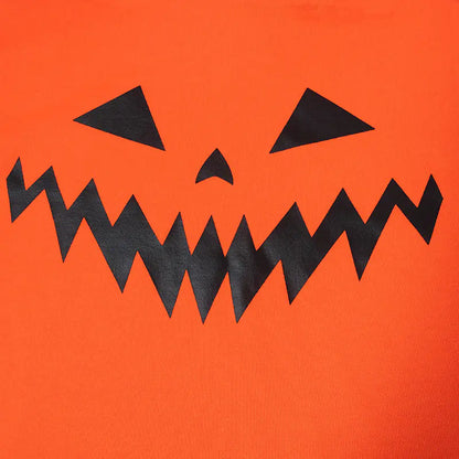 Women’s Pumpkin Print Dress | Halloween Hooded Long Sleeve Outfit