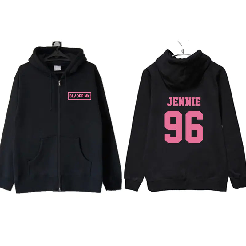 BESTIE Zip-Up Hoodie Cardigan Sweatshirt.