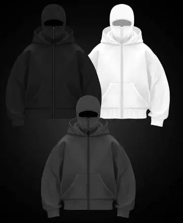 Ninja Hoodie: Double Hood Design Hooded Sweater