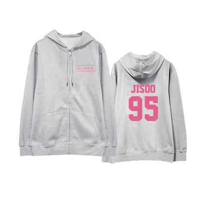BESTIE Zip-Up Hoodie Cardigan Sweatshirt