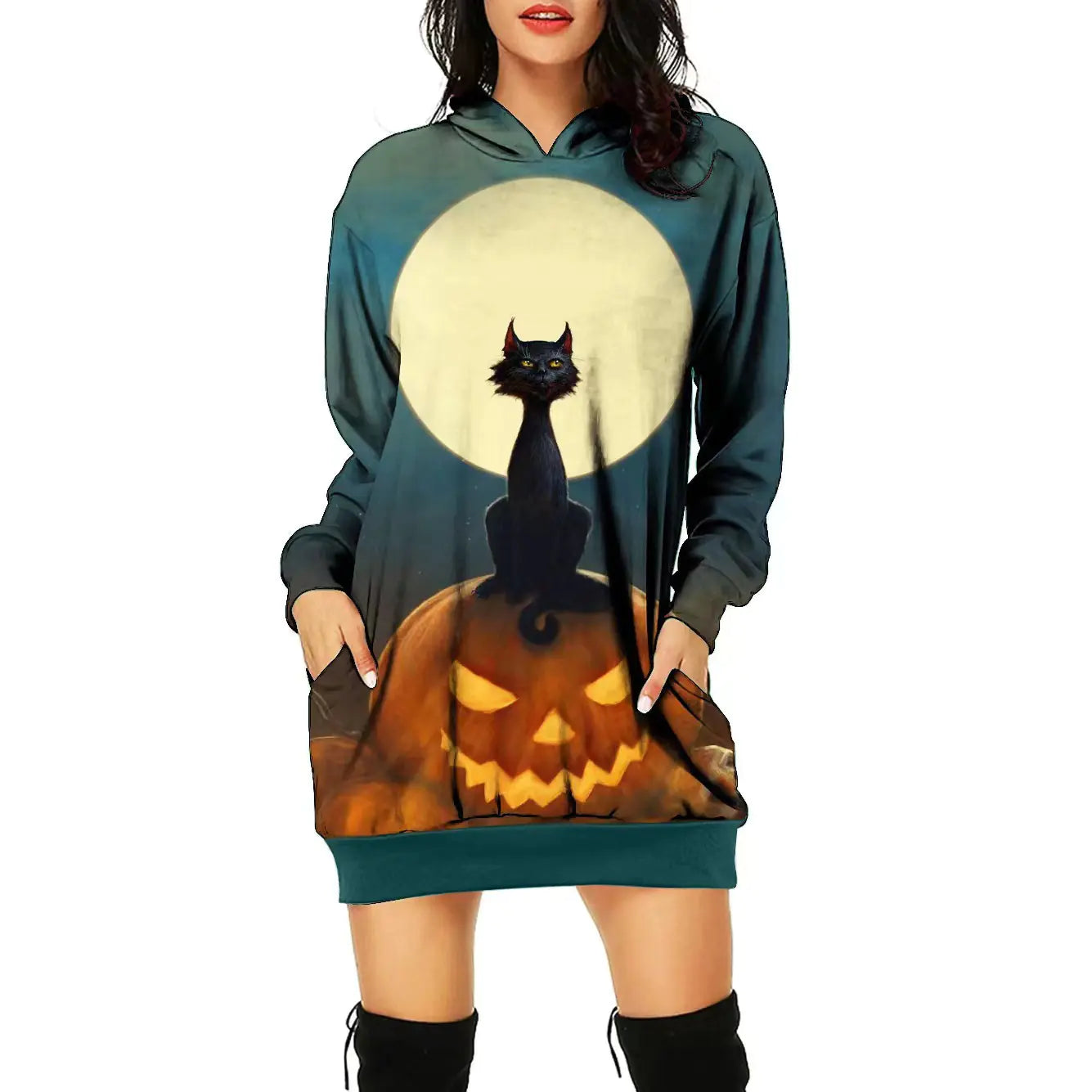 Women’s Halloween Print Dress | Spooky Party Outfit
