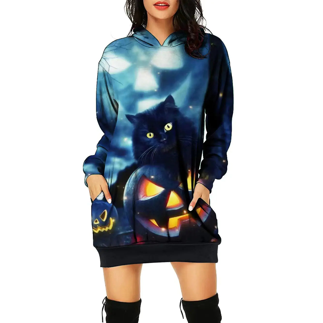 Women’s Halloween Print Dress | Spooky Party Outfit