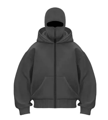 Ninja Hoodie: Double Hood Design Hooded Sweater.