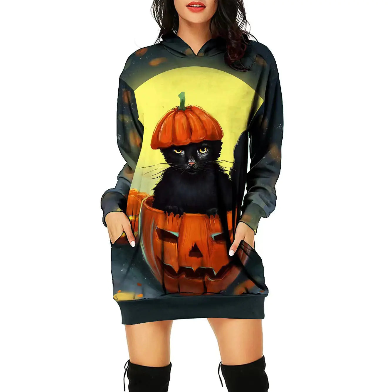 Women’s Halloween Print Dress | Spooky Party Outfit