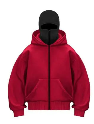 Ninja Hoodie: Double Hood Design Hooded Sweater.