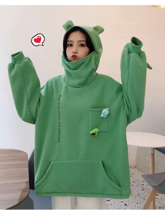 Unisex Frog Zipper Hoodie.